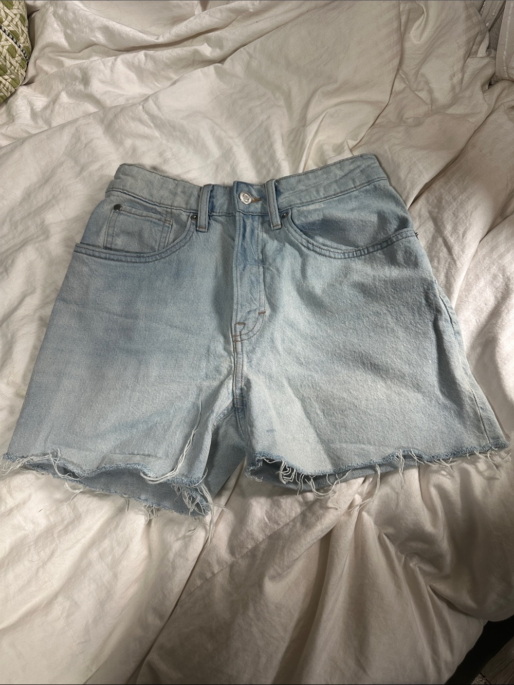 H&M Light Blue Denim Cutoff Shorts